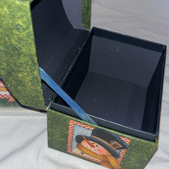 Snowman Recipe box with recipe cards - Picture 10 of 11